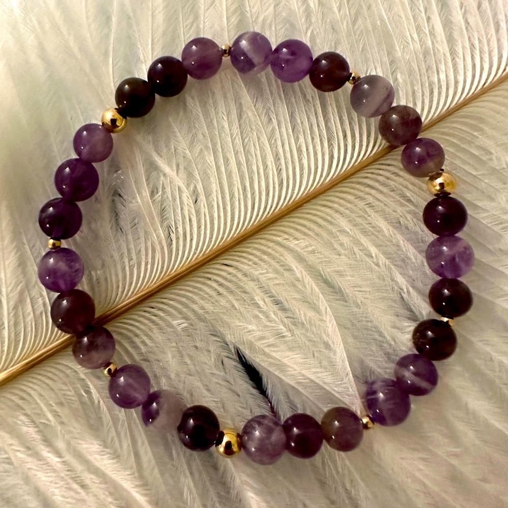 Chevron Amethyst Bracelet
